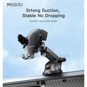 Yesido Adjustable Suction Cup Car Holder, 360-Degree Rotation, Black