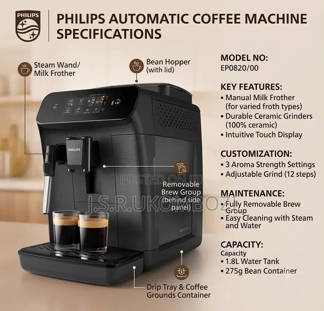 *Philips Automatic Coffee Machine Ep0820 at 