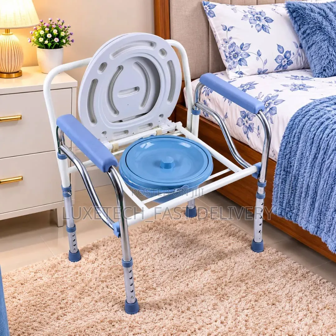 3-in-1 Folding Medical Commode Chair for Elderly, Patients, Pregnants