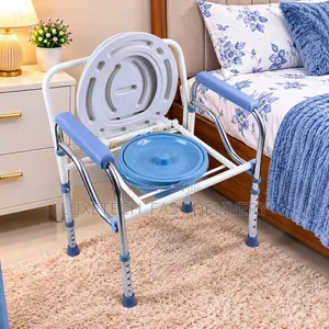 3-in-1 Folding Medical Commode Chair for Elderly, Patients, Pregnants