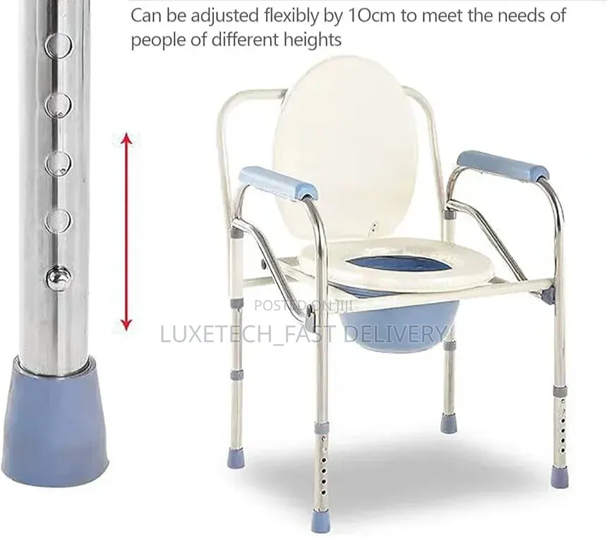 3-in-1 Folding Medical Commode Chair for Elderly, Patients, Pregnants