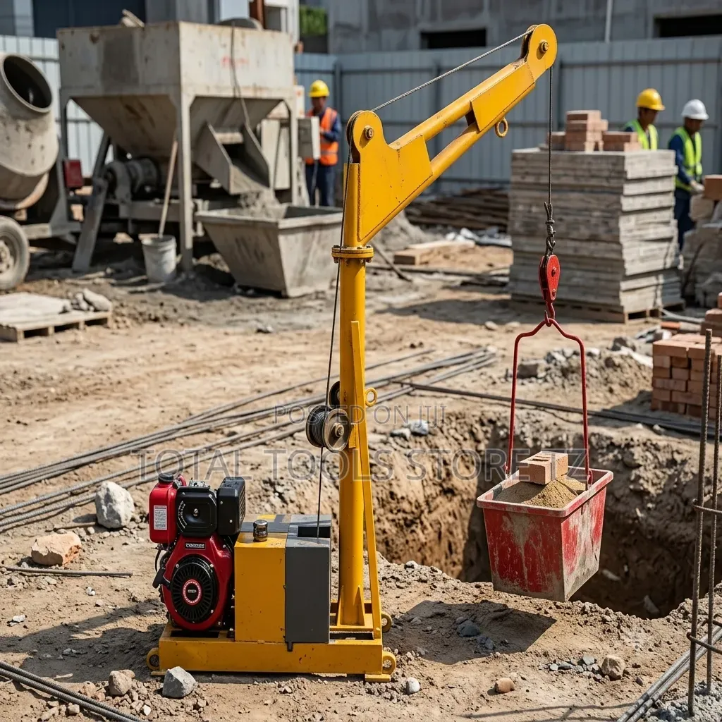Mobile Crane for Construction Diesel Engine 186f 1000KG 10HP