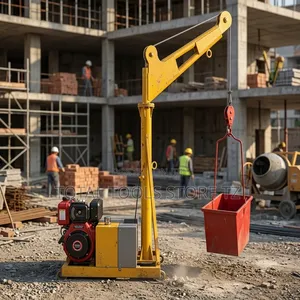 Mobile Crane for Construction Diesel Engine 186f 1000KG 10HP