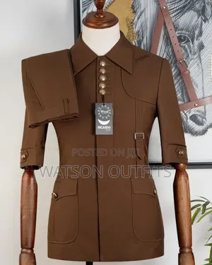 4 Colours Ricardo Martinez Brand Men's Safari Suits or Kaunda Suti