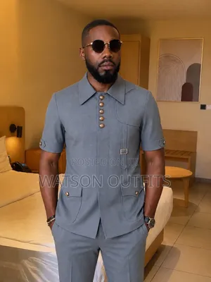 4 Colours Ricardo Martinez Brand Men's Safari Suits or Kaunda Suti