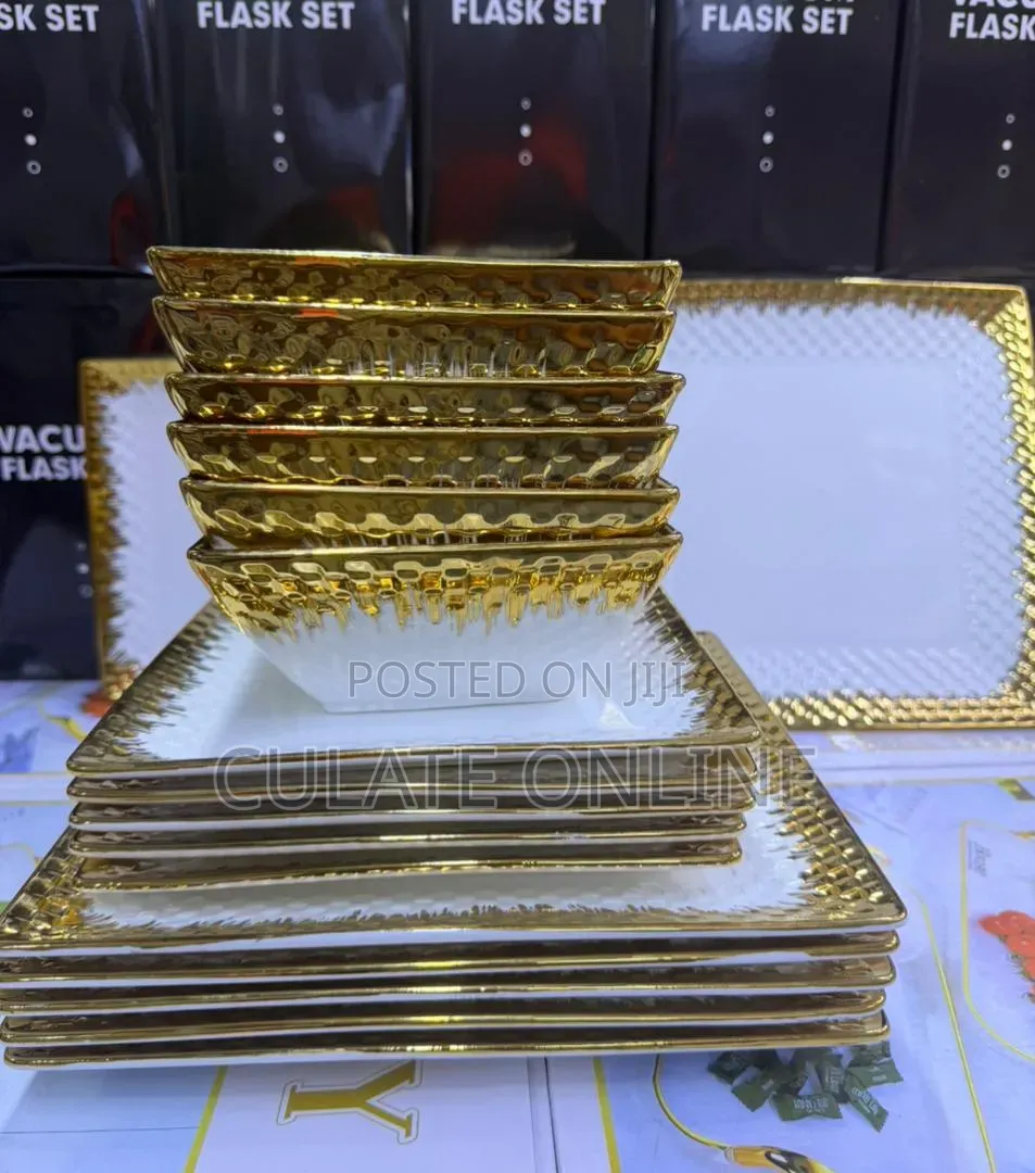 18pcs Gold Dinner Set