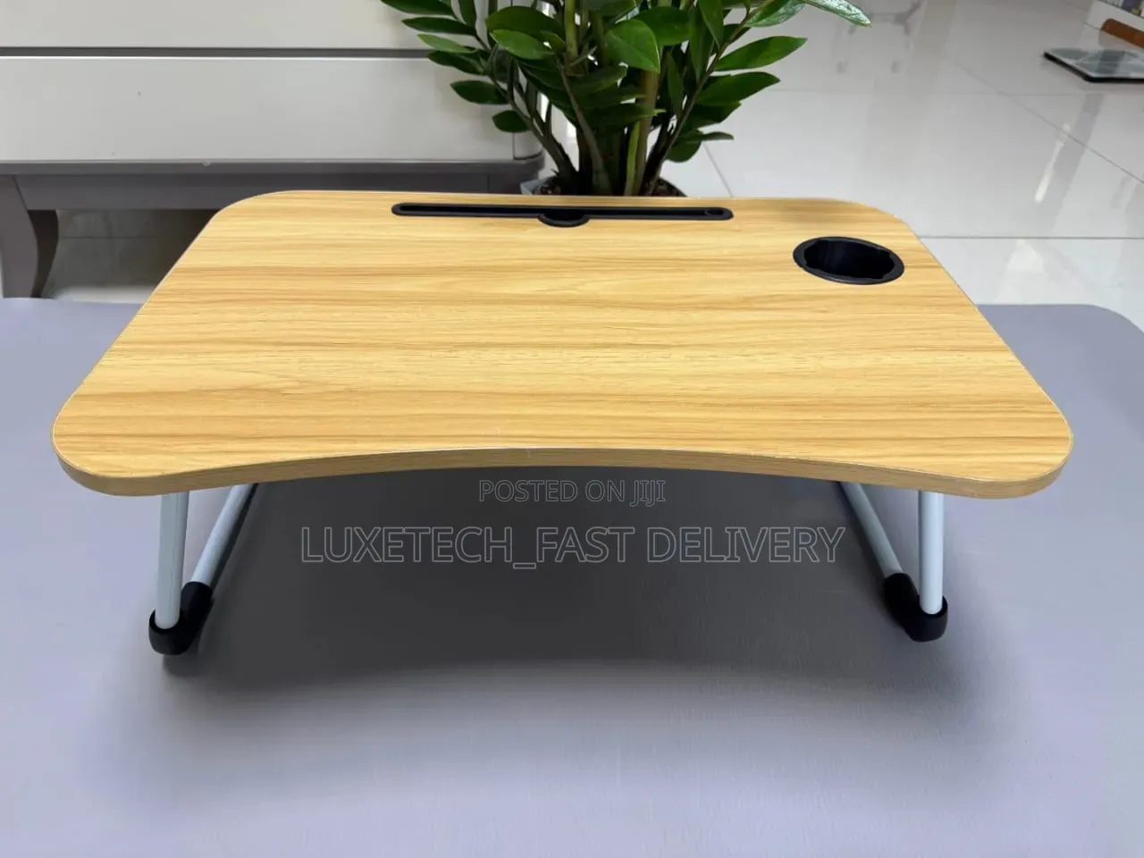 Mini Laptop Desk With Slot Cup Holder
