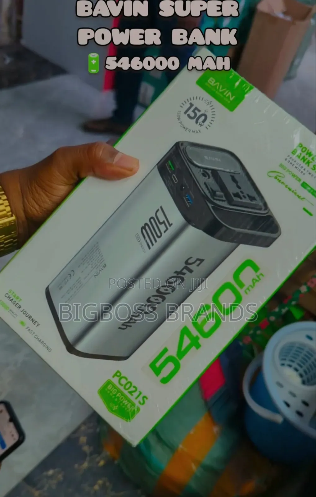 Bavin Power Bank 54600 Mah Inachaji Laptop, Inawasha TV, Inawasha Fan
