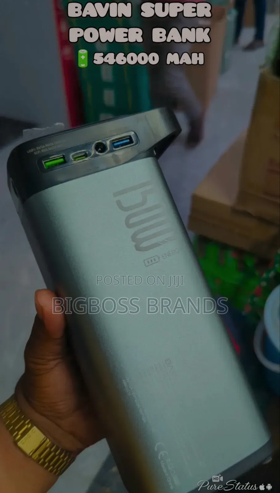 Bavin Power Bank 54600 Mah Inachaji Laptop, Inawasha TV, Inawasha Fan