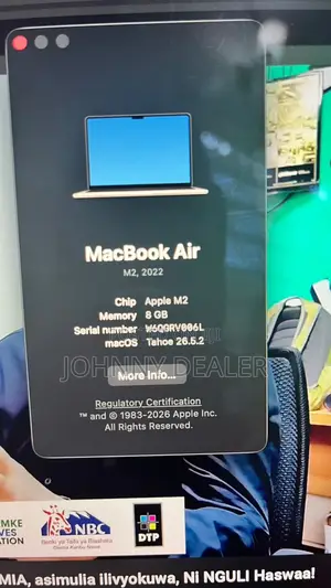 New Laptop Apple MacBook Air 2022 M2 8GB Intel Core i7 SSD 512GB
