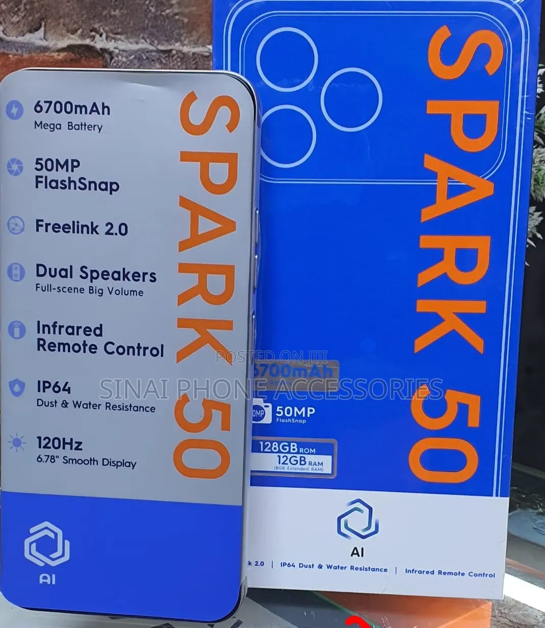 New Tecno Spark 50 128 GB Silver