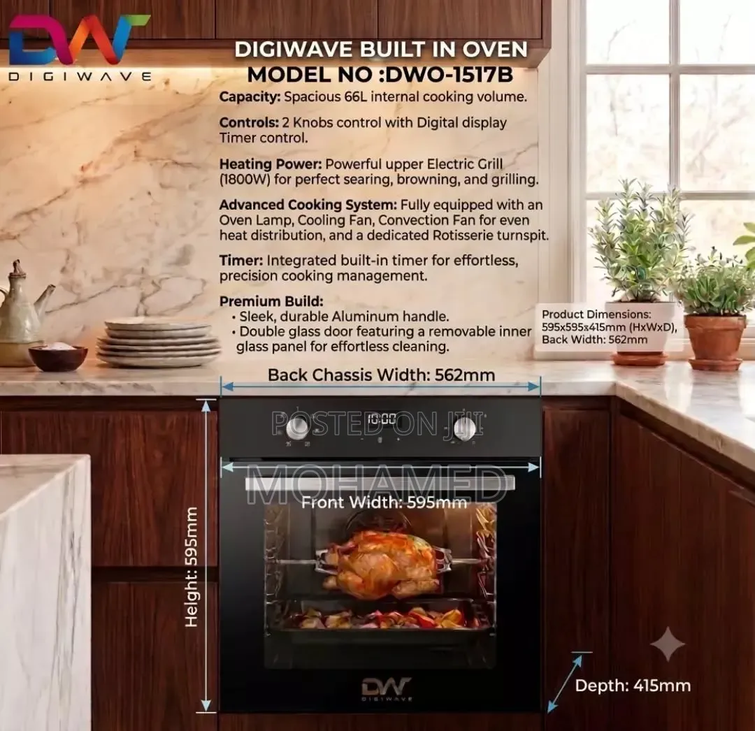  Digiwave Digital Built-in Oven 66l 