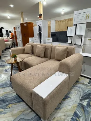 Sofa L Shape Color Brown