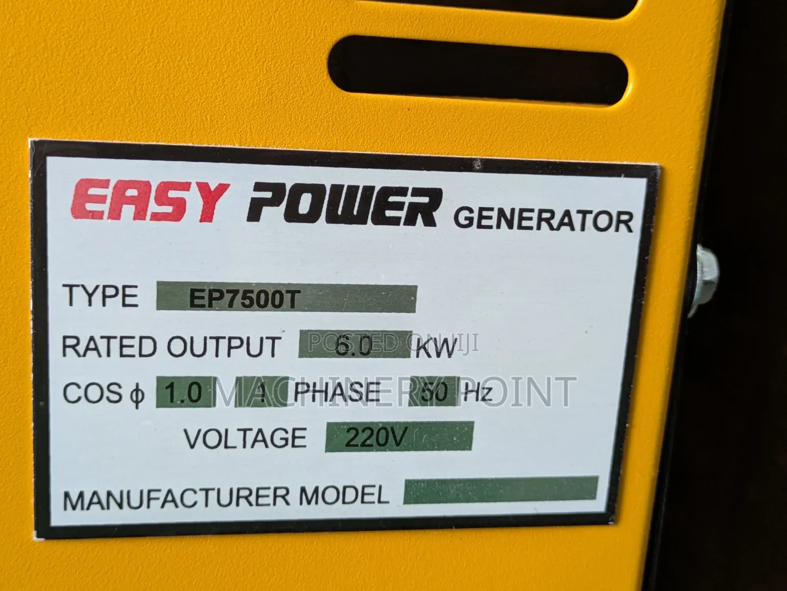 Diesel Generator EP 7500T