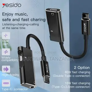 Yesido USB-C Audio Adapter With Fast Charging and Music Support