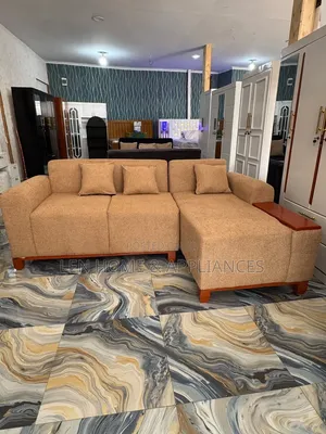 Sofa L Shape Luxury Color Brown