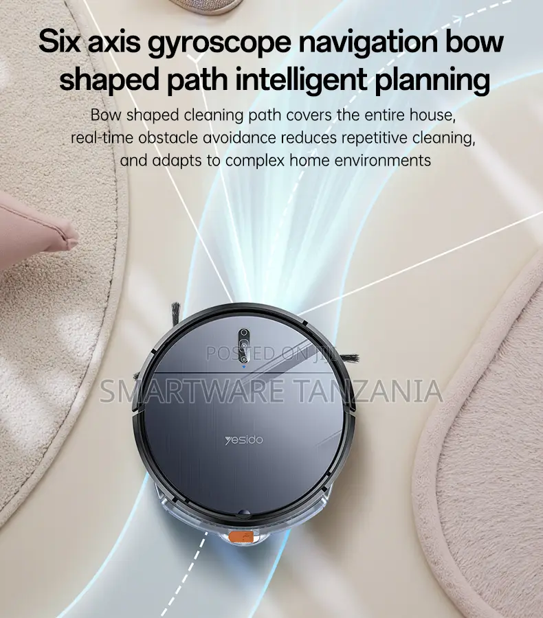 Yesido Robot Vacuum Cleaner, Sweeper, 6-Axis Gyroscope, Visual Map