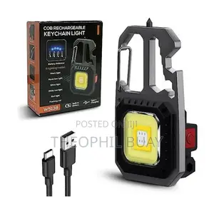 Cob Rechargeable Keychain Type-C Charging, 6 Lighting Modes