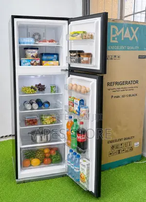 Pmax Fridge Black Kioo