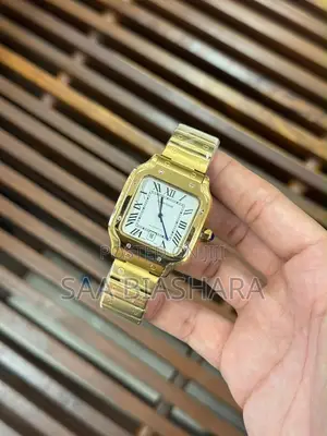Cartier Santos Large Model Gold and White Original Quality