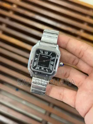 Cartier Santos Large Model Silver and Black Original Quality