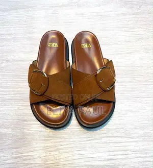 Zara Cross Buckle Slides