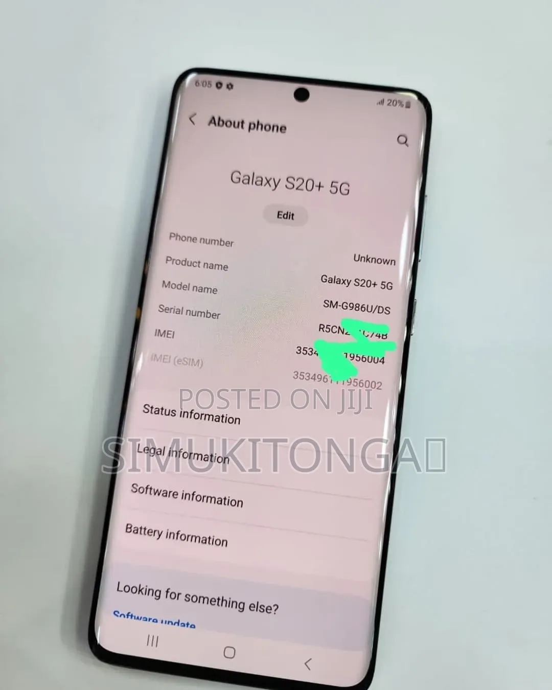 Samsung Galaxy S20+ 128 GB Black