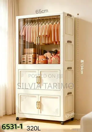 320L Foldable Portable Wardrobe Cabinet (PVC)