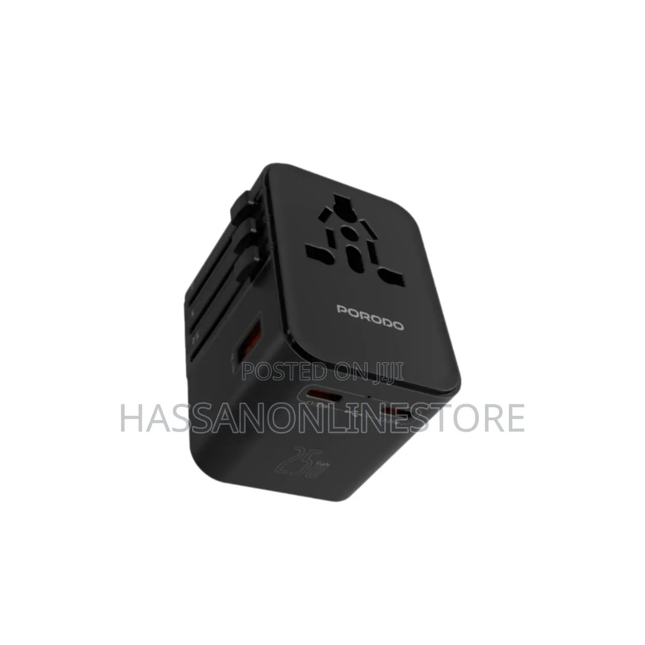 Porodo GaN Universal Travel Multi-Port Quick Charger – Black