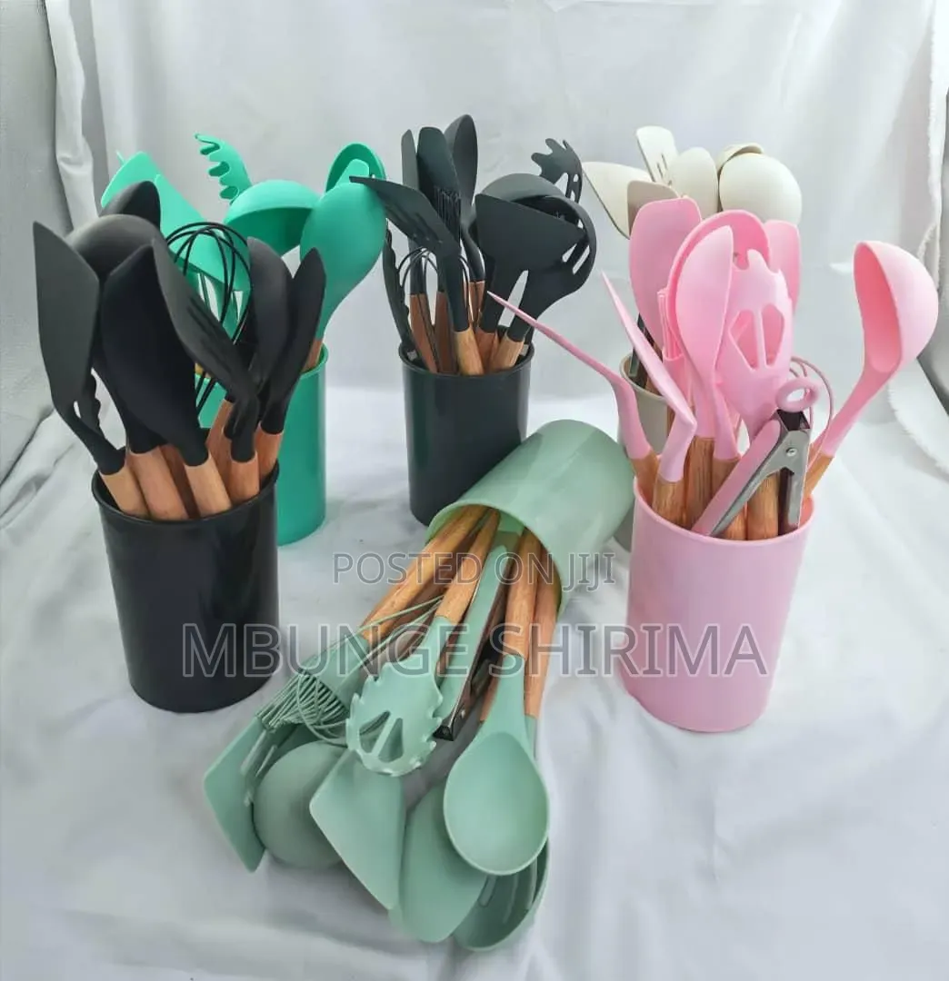 12 PCS Silicone Kitchen Utensils Set With Holder