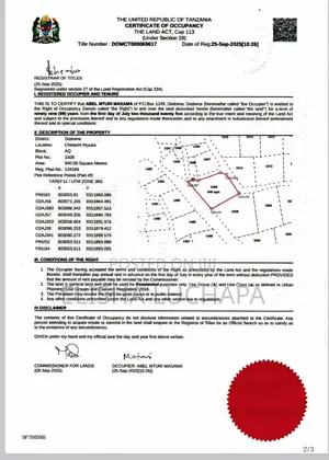 Plot for Sale at Dodoma