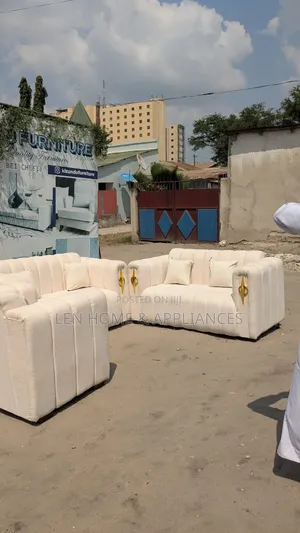 Luxury Sofa Set 2:2:1 Fiber and Spring Color Cream