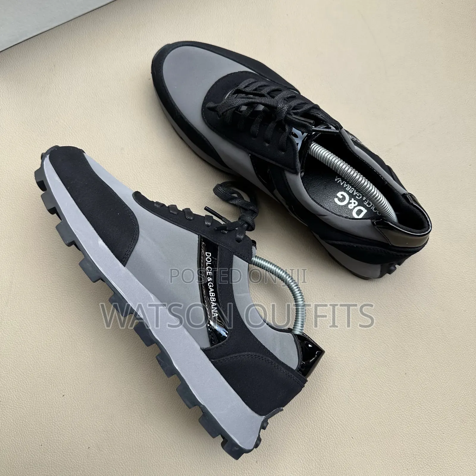 3 Colours Dolce Gabbana Brand Men's Leather Shoes or Sneakers