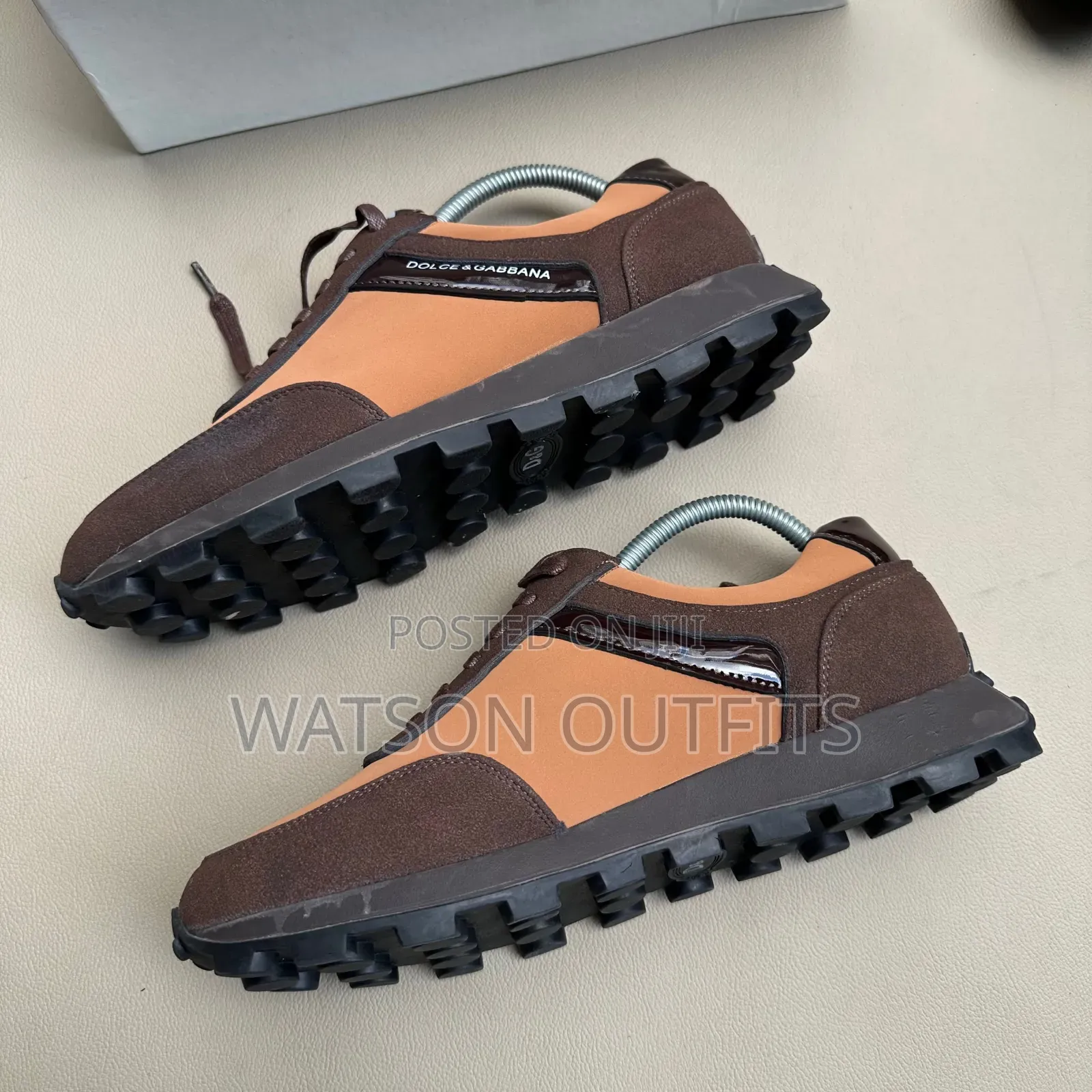 3 Colours Dolce Gabbana Brand Men's Leather Shoes or Sneakers
