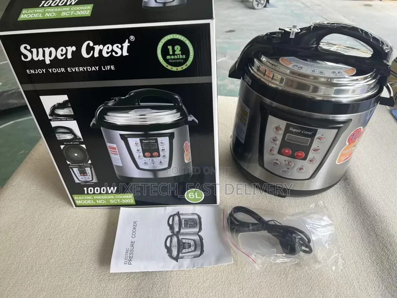 Super Crest 6L Digital Electric Pressure Cooker (Multi-Functional)