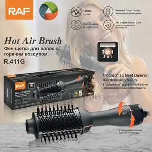RAF R.411G 3-in-1 Hot Air Styling Brush| Dryer, Smoother and Volumizer
