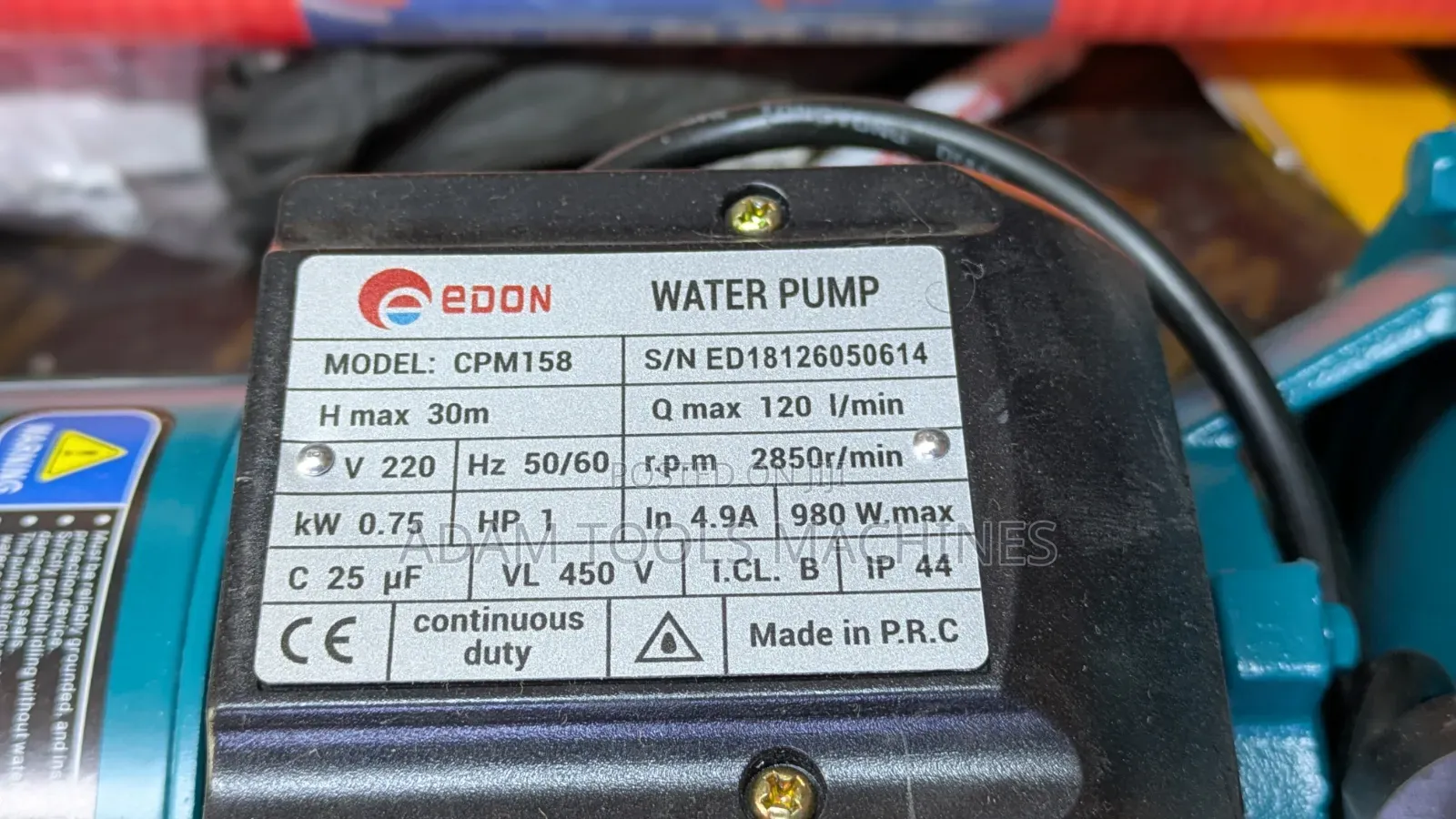 Edon Water Pump 1.HP