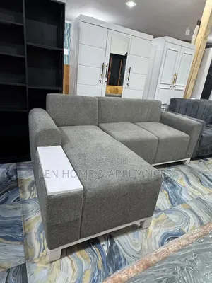 Sofa Ya L Shape Kitambaa Valvet Color Grey
