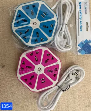 Round Shaped 5 Way Extension Socket