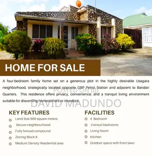 4bdrm House in Usagara for sale