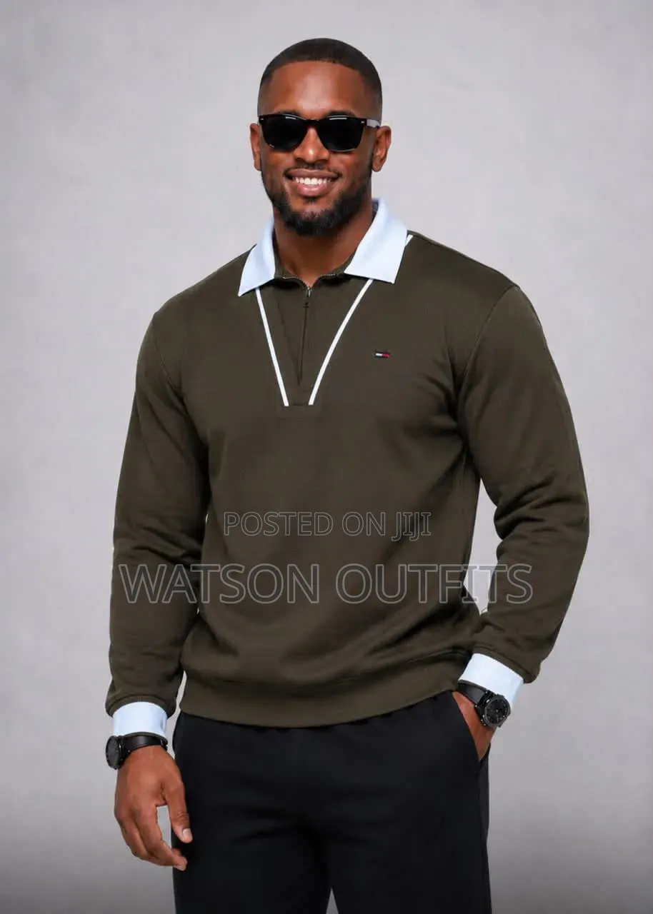 Smartly Branded Nicely Designed Collars Men's Long Sleeves T-Shirts