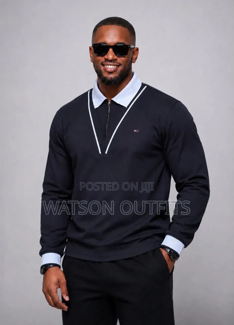 Smartly Branded Nicely Designed Collars Men's Long Sleeves T-Shirts