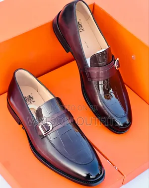 2 Colours Anax Brand Men's Leather Shoes Leather Materials Completely