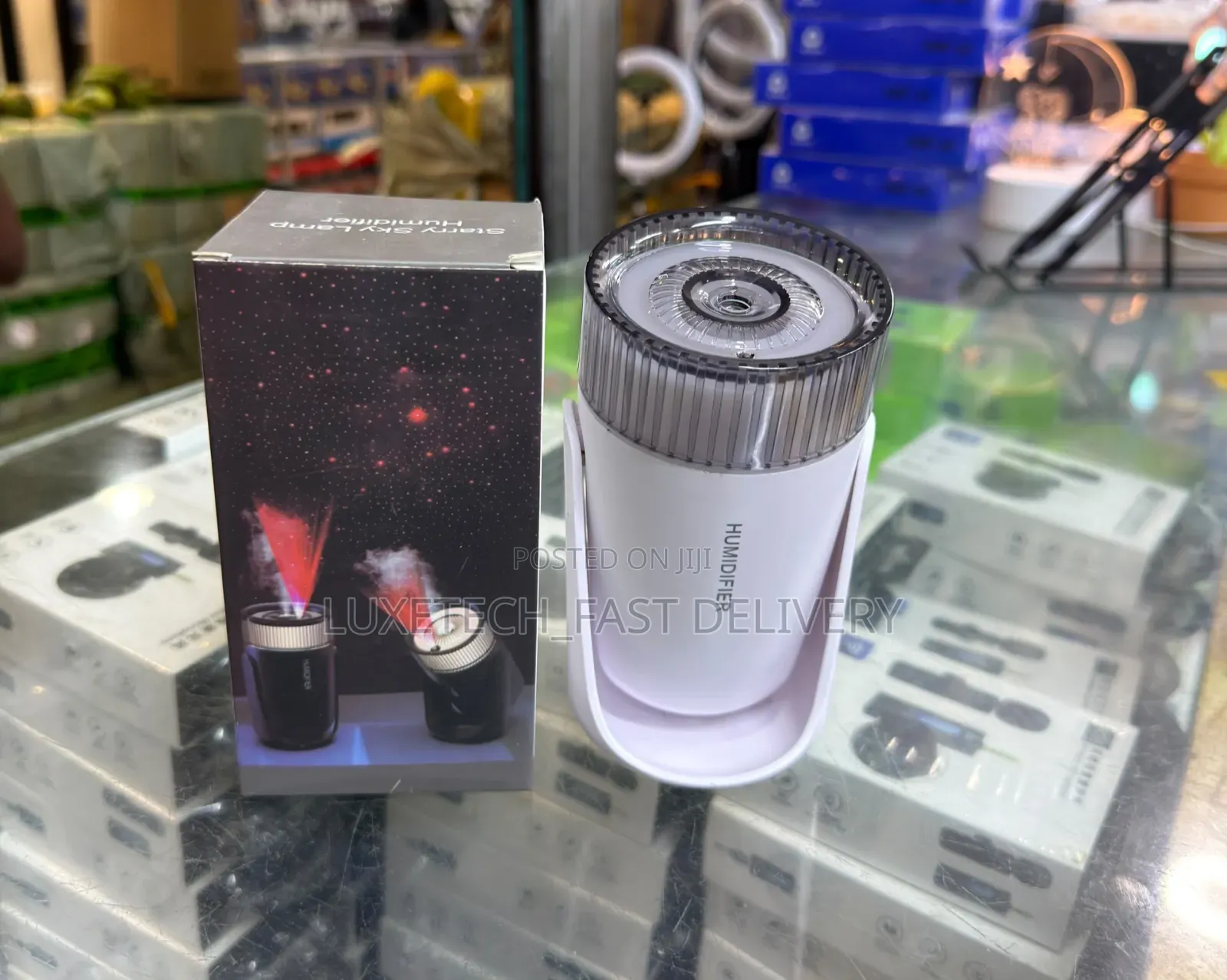 2-in-1 USB Humidifier Starry Sky Night Light - Bedroom, Office, Car