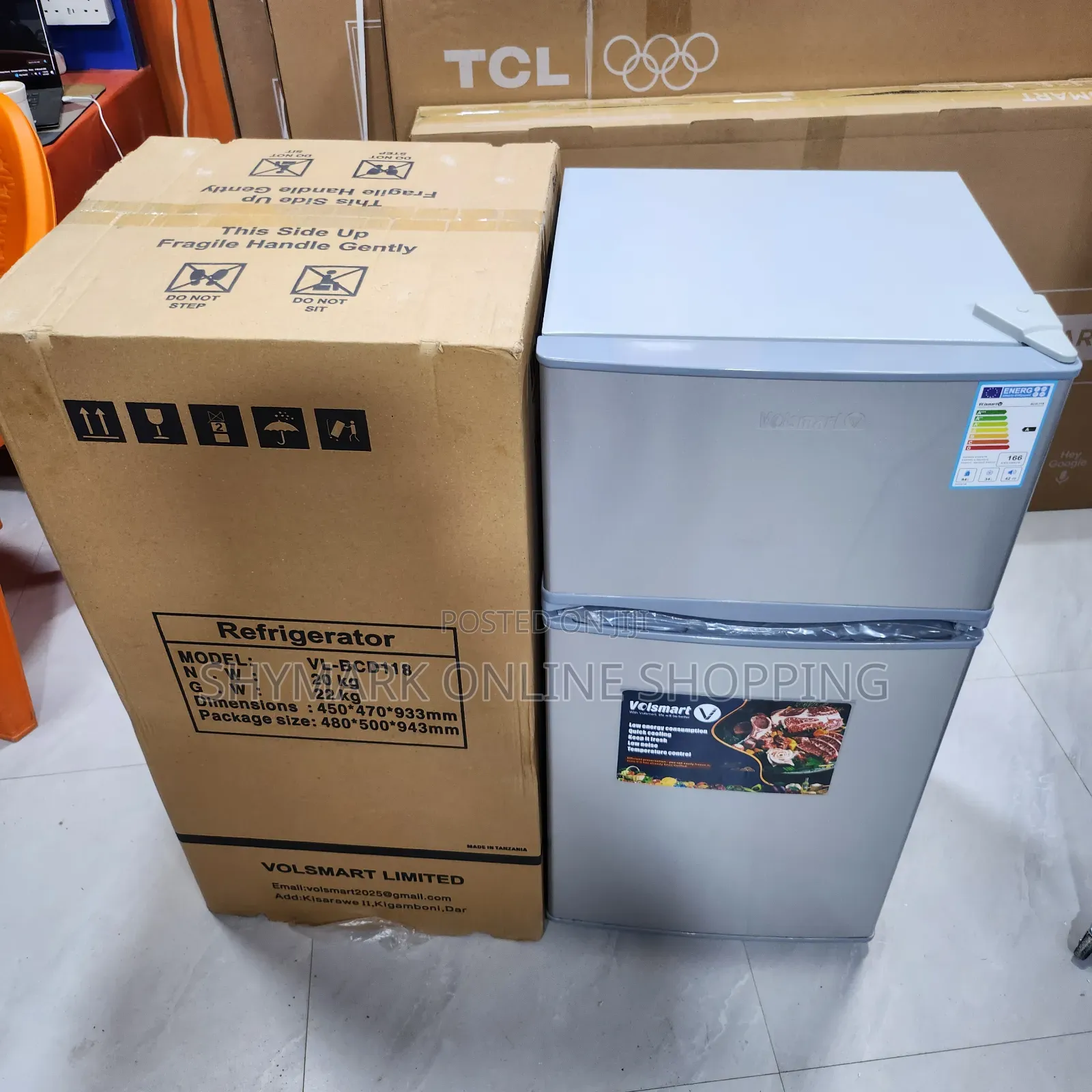 Volsmart Fridge Double Door 118L