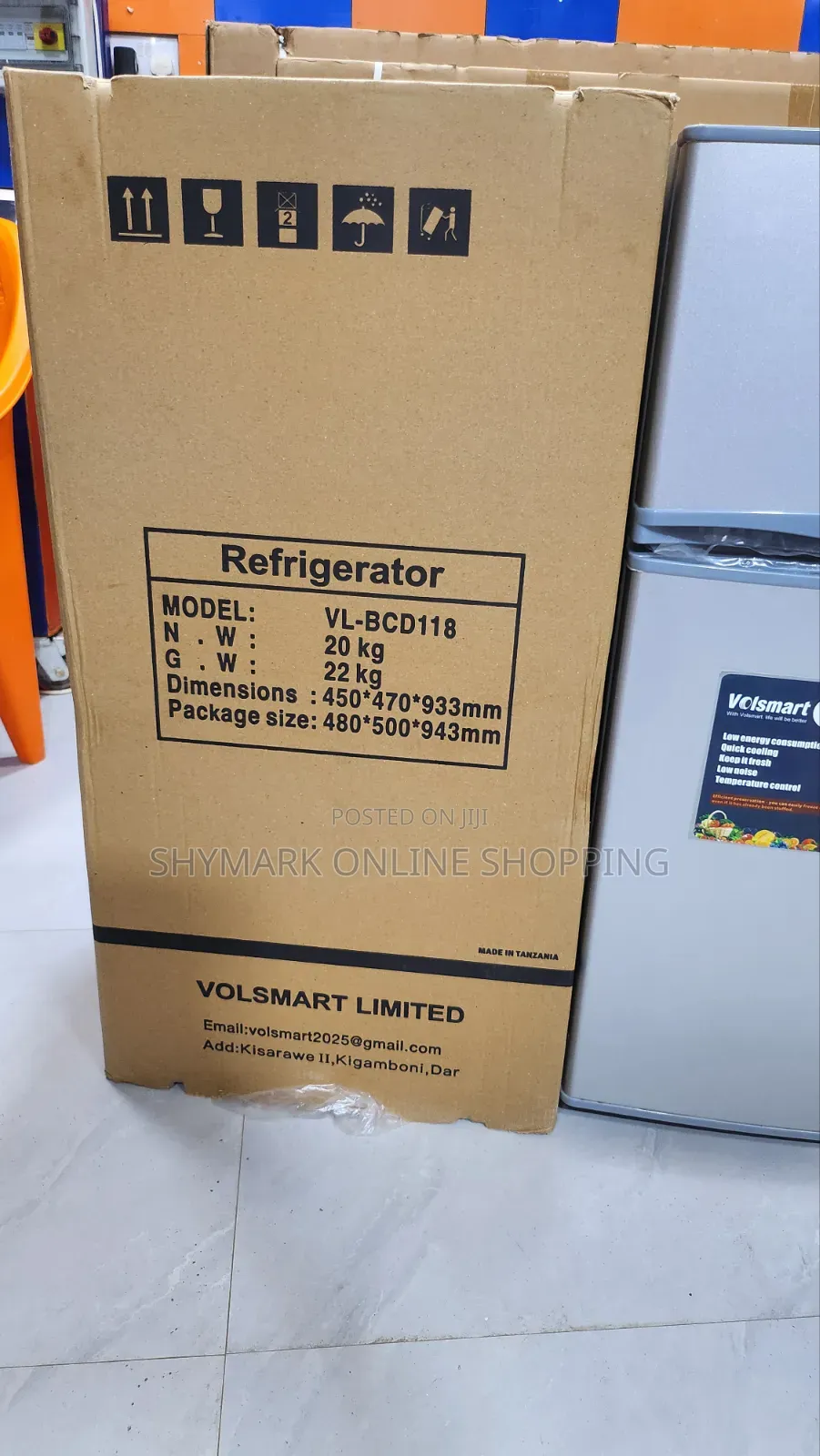 Volsmart Fridge Double Door 118L