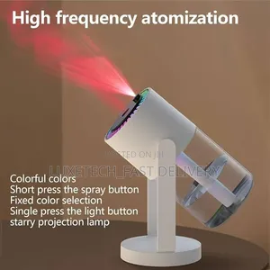 2-in-1 USB Humidifier Starry Sky Night Light - Bedroom, Office, Car