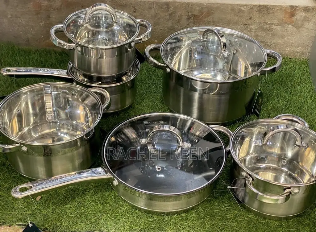 New Kaisa Villa Stainless Steel Cookware 6pc(sufuria 5 1frying Pan)