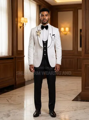 White Black Mens Suit | Marsharinyo