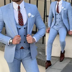 Sky Blue Royality Suit| Suti Za Kiume